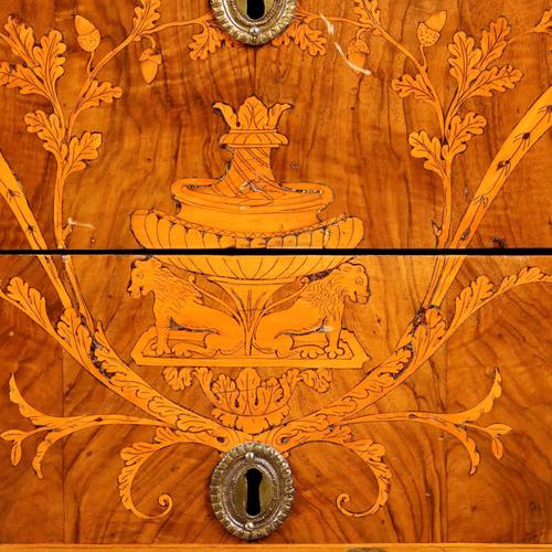 Neoclassical Walnut Chest of Drawers For Sale - Image 10 of 14