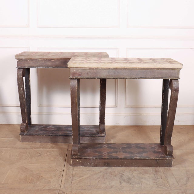Spanish Painted Console Tables, 1890s, Set of 2 For Sale - Image 10 of 10