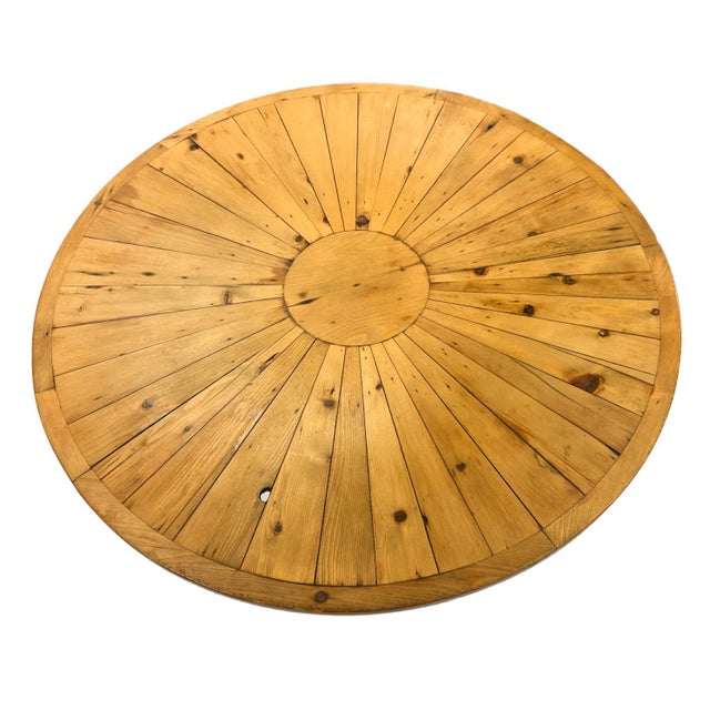 Vintage Rustic Pine Pedestal Table Chairish