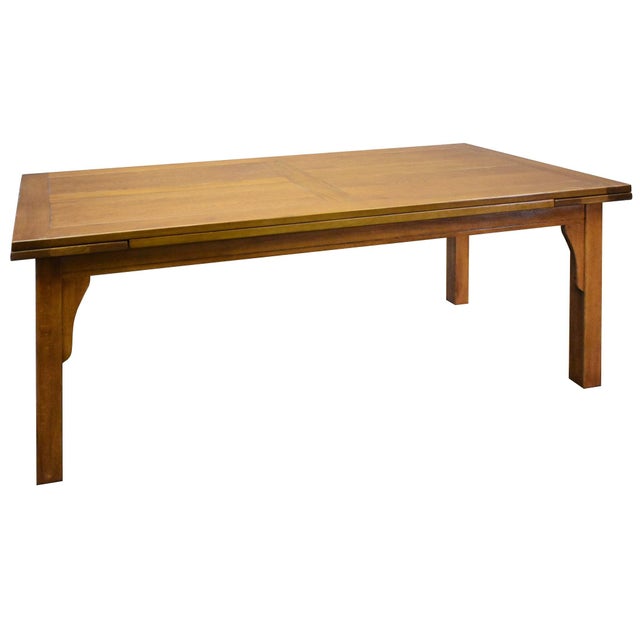 Mission Mission Style Oak Stow Leaf Dining Table (2 Colors Available) - Walnut For Sale - Image 3 of 14