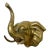 Vintage Brass Elephant Wall Hook For Sale