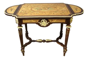 Napoleon III Center Table in Marquetry, 1880s