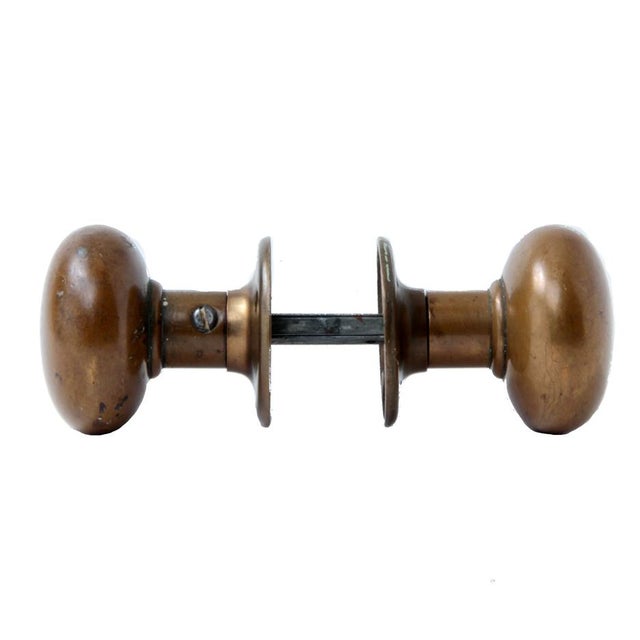 1910s Brass Yale Brass Door Knobs With Mortise Lock & Key Chairish