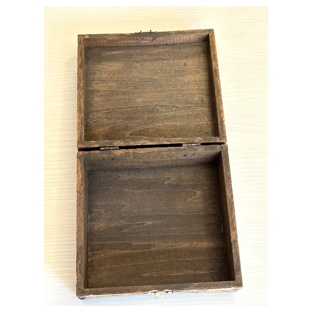 Brown Antique Flemish Box/Sterling/Garnets For Sale - Image 8 of 10