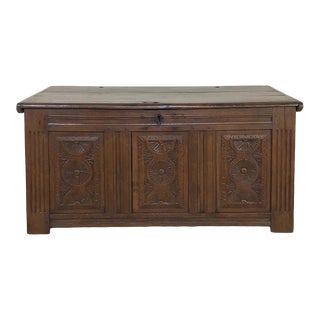 18th Century Rustic Country French Trunk For Sale