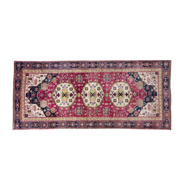 1940s Vintage Anatolian Red Wool Wide Hand-Knotted Rug For Sale - Image 11 of 11