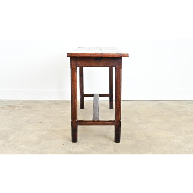 Brown French 19th Century Walnut and Oak Single Drawer Server For Sale - Image 8 of 8