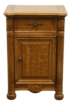 Stanley Furniture Quarter Sawn Oak Victorian Inspired 22" Cabinet Nightstand 502-13-81