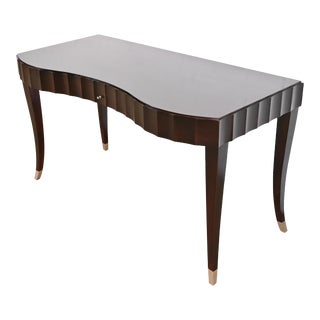 Barbara Barry for Baker Furniture Modern Art Deco Dark Mahogany Writing Desk For Sale