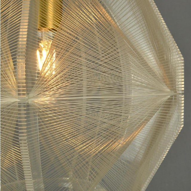 Pendant Lamp in Acrylic Glass, Wire and Brass, 1970s For Sale - Image 17 of 18