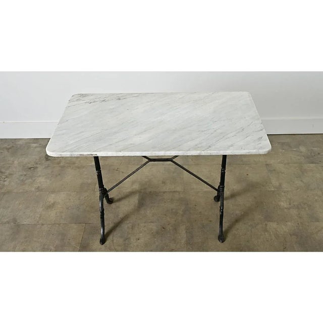 French19th Century Bistro Table With Marble Top For Sale - Image 9 of 10