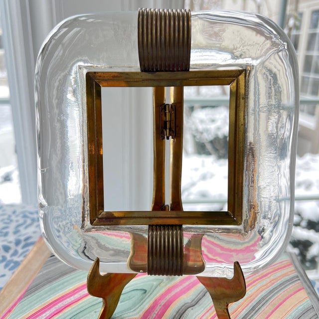 Vintage Murano glass picture frame // midcentury photo frame // murano glass // Italian glass // blown glass // art glass // collectible For Sale - Image 10 of 10