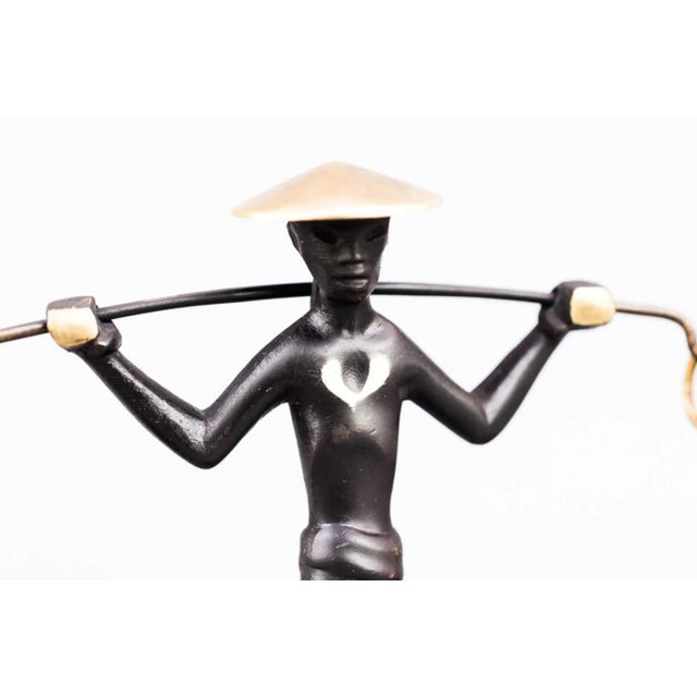 1950s Salt and Pepper Shaker Holder Chinese Figurine by Richard Rohac, 1950s For Sale - Image 5 of 8