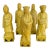 Mid 20th Century Taoist Immortals in Golden Yellow-Set of Five Figures For Sale