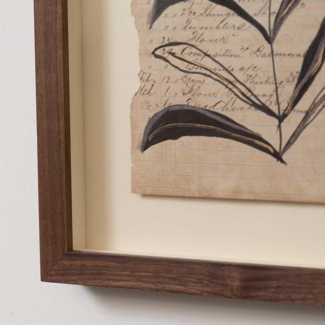 Wood Feuilles Drawing by Afsoon Thayer For Sale - Image 7 of 9