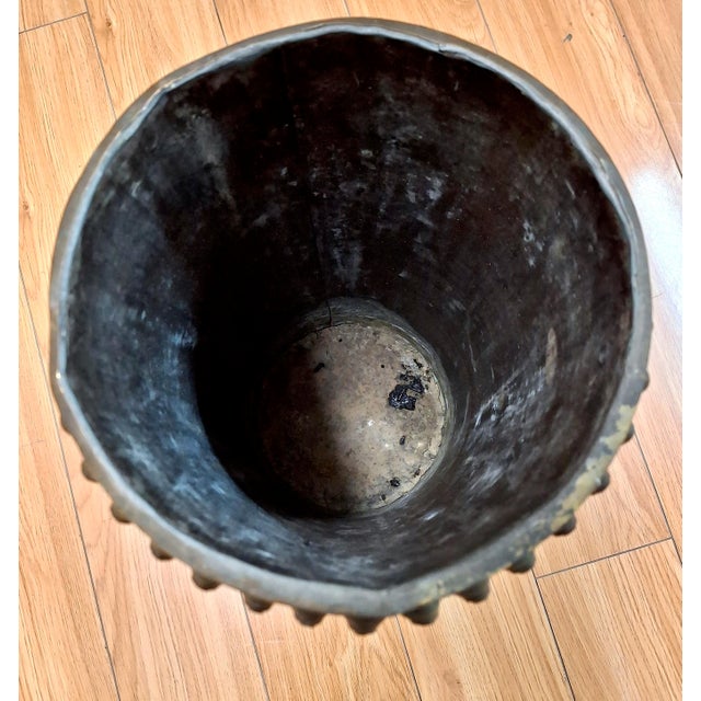 Antique Brass Repoussé Umbrella Stand For Sale - Image 15 of 17