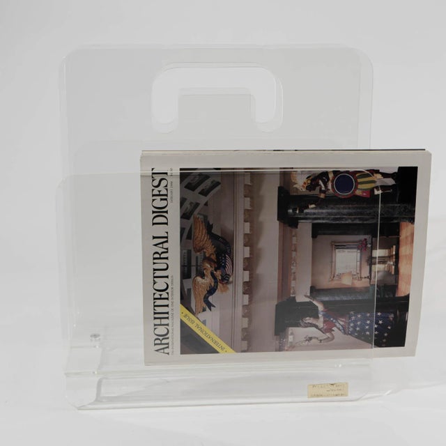 Vintage Lucite Magazine Rack For Sale - Image 11 of 12