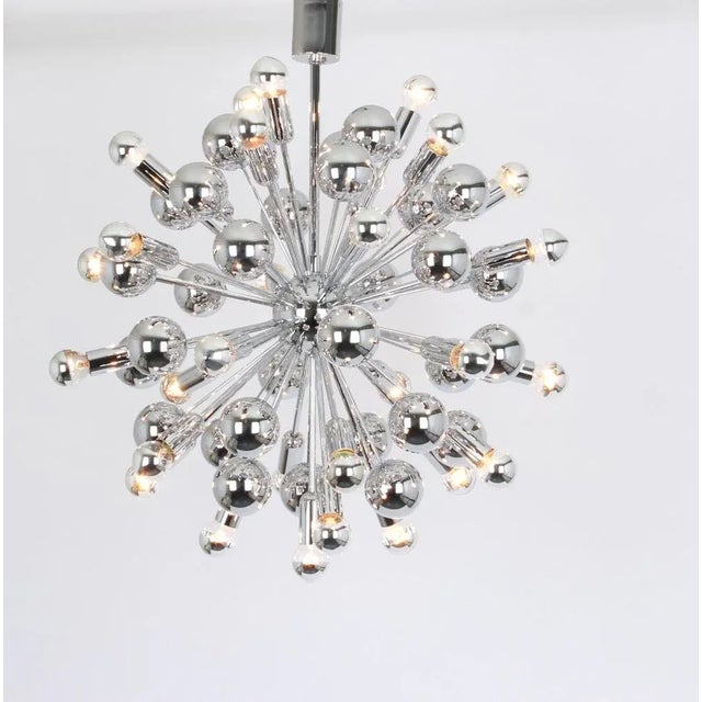 Large Chrome Space Age Sputnik Chandelier by Cosack, Germany, 1970s For Sale - Image 3 of 8