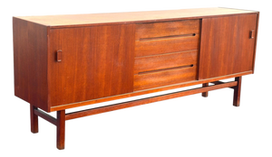 1970s Nils Jonsson Original MCM Danish Modern Teak Credenza