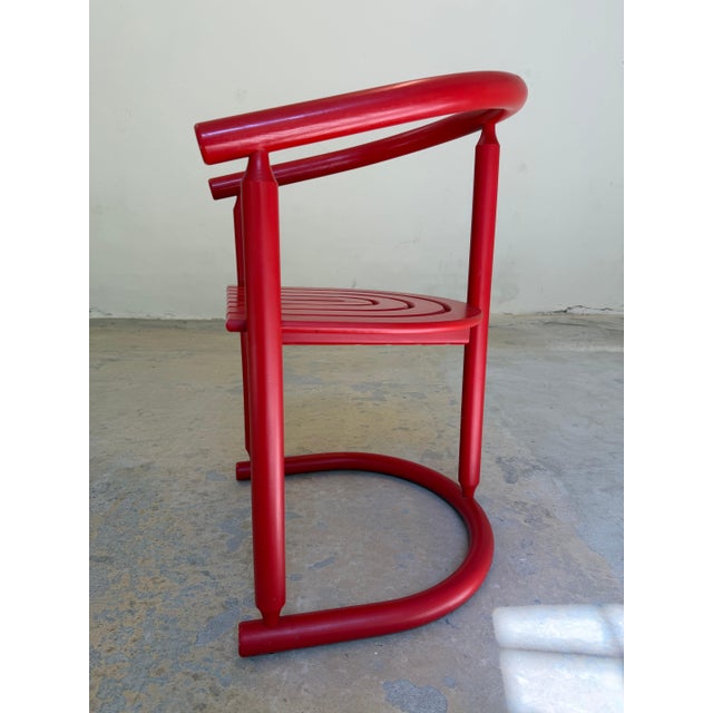 Red Armchair by Allmilmö, 1980s For Sale - Image 6 of 11