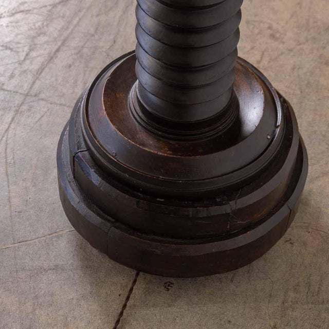 1940s Heavy French Carved Wood Floor Lamp in the Style of Charles Dudouyt For Sale - Image 11 of 13