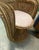 Tan Petite Vintage Wicker Peacock Chair and Cushion For Sale - Image 8 of 12