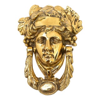 Art Deco Brass Door Knocker, 1920s For Sale