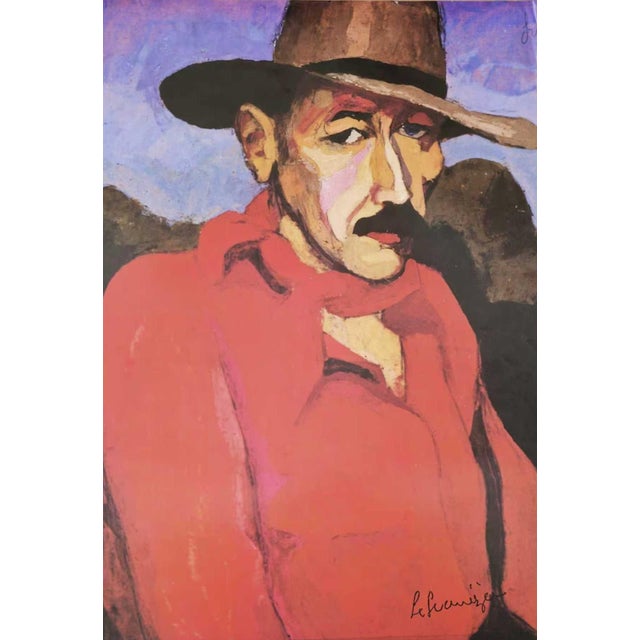 Original Self-Portrait Poster by Maurice Le Scouëzec, 1992 For Sale - Image 3 of 3