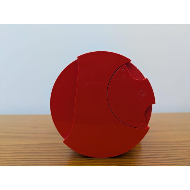 Orange Orange-Red Clock with Digit 3 Tuning Forks from Solari Udine, Italy, 1966 For Sale - Image 8 of 13