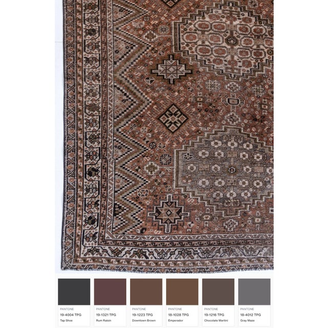 Antique Shiraz Scatter Rug For Sale - Image 10 of 10