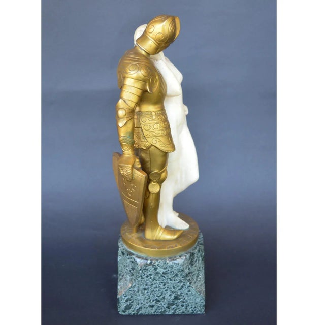19th Century Erich Schmidt-Kestner (German, 1877-1941) Gilt Bronze and Carved Marmol For Sale - Image 5 of 7