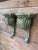 Pair of Carved Acanthus Wall Bracket Shelves / Corbels in Distressed Green Finish For Sale - Image 9 of 12