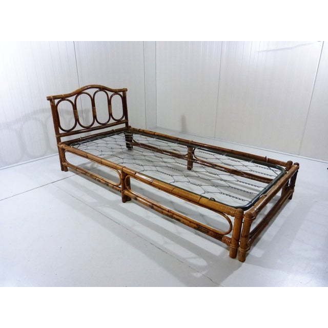 Bamboo and Rattan Bed, 1970s For Sale - Image 13 of 13