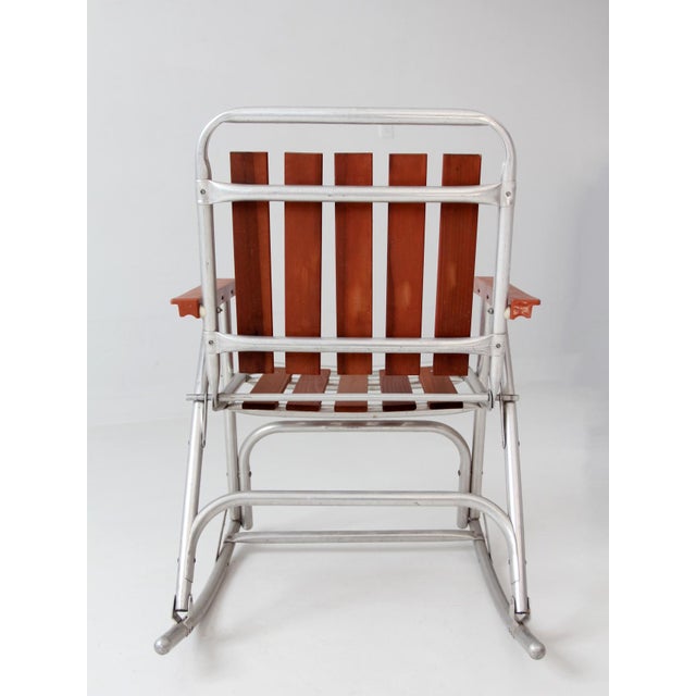 Mid 20th Century Mid-Century Folding Rocking Chair For Sale - Image 5 of 12