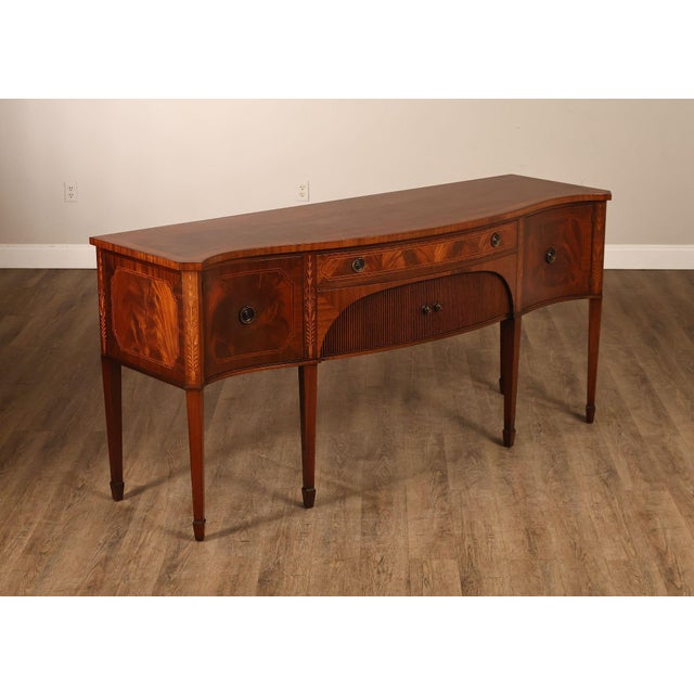 High Quality American Made Federal Style Sideboard Constructed From Mahogany Solids And Veneers. This Piece Features...