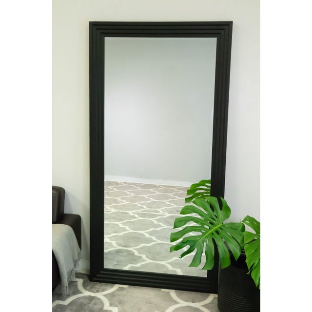 Arnaud Matte Black Solid Wood Full Length Floor Mirror Chairish