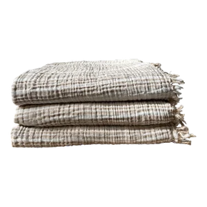 Joshua Cotton Gauze Towel - Beige