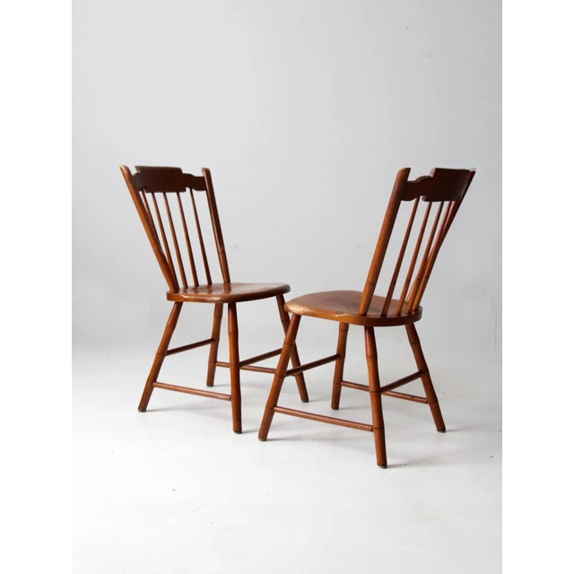 Mid 20th Century Vintage Dining Side Chairs Pair For Sale - Image 5 of 12
