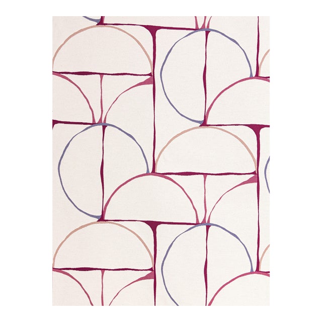 The House of Scalamandré Aerial Fabric, Raspberry For Sale