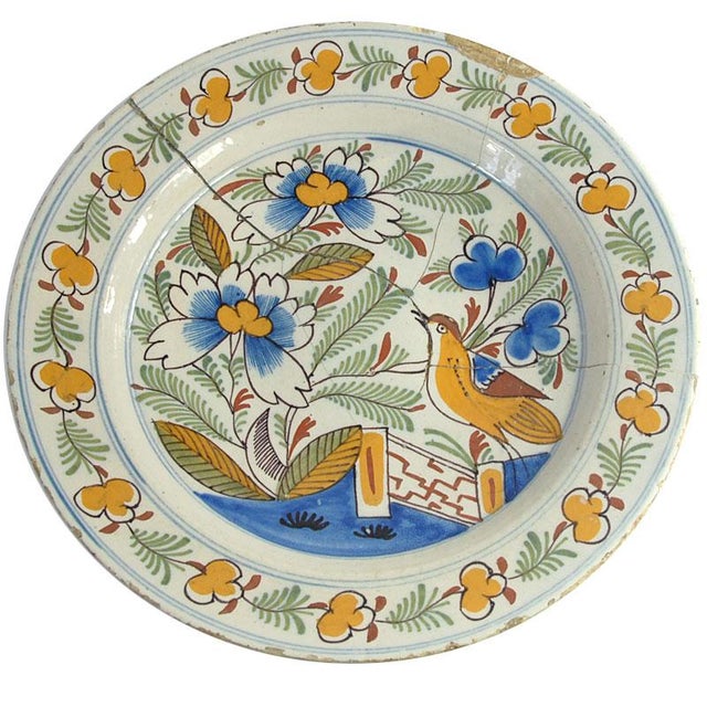 Antique 19th Century Ceramic Dutch Delft Plate For Sale - Image 11 of 11