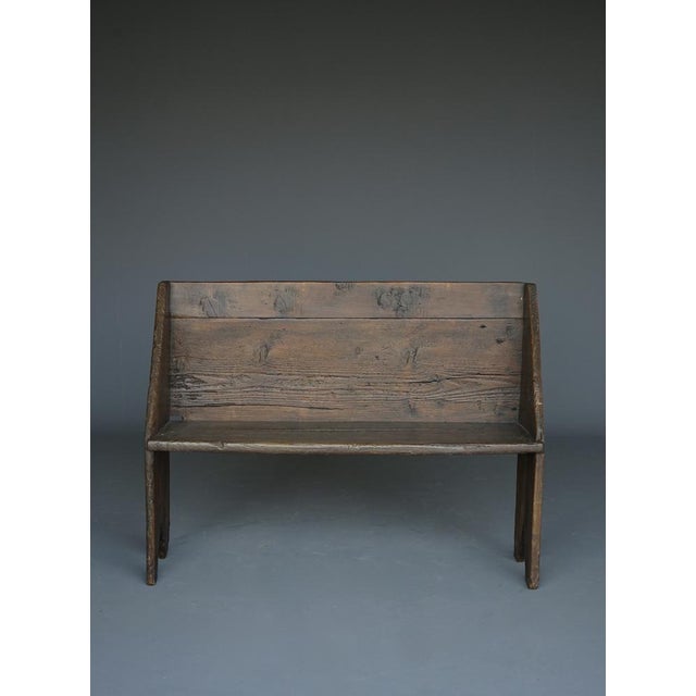 Small Antique 18th Century Oak Hall Bench For Sale - Image 4 of 18