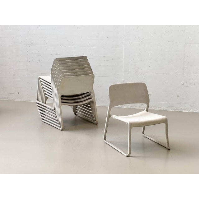 Striking stacking chairs from the spark series, designed by don chadwick for knoll. The design originated from the...
