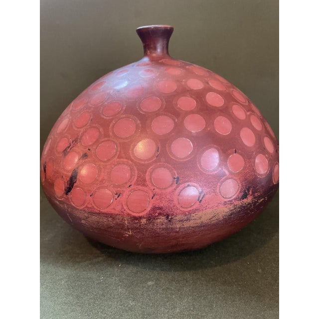 Tribal 2000s Hand-Thrown Pottery Vase For Sale - Image 3 of 7