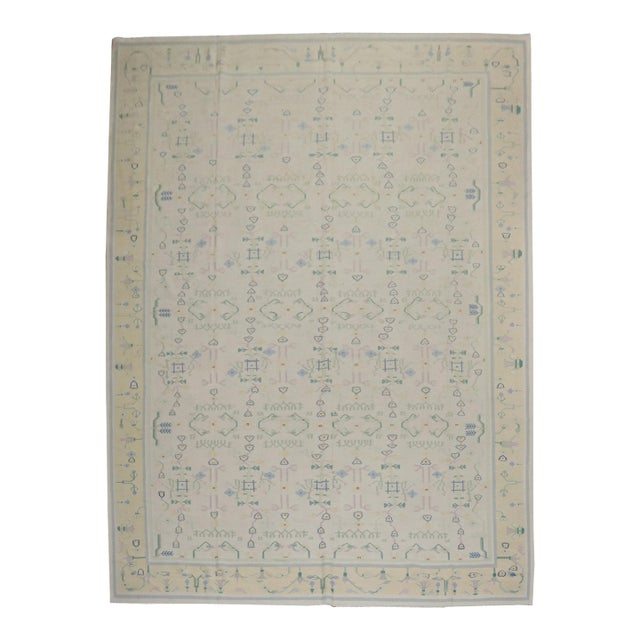 Late 20th Century Zabihi Collection Indian Dhurrie Rug - 9'7" x 13'11" For Sale