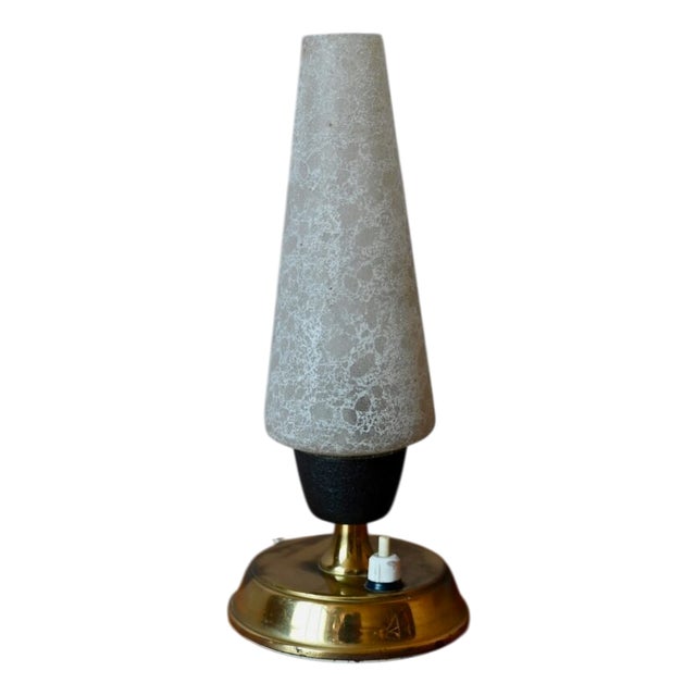 Small Bohemian French Table Lamp in Gold, 1960s For Sale
