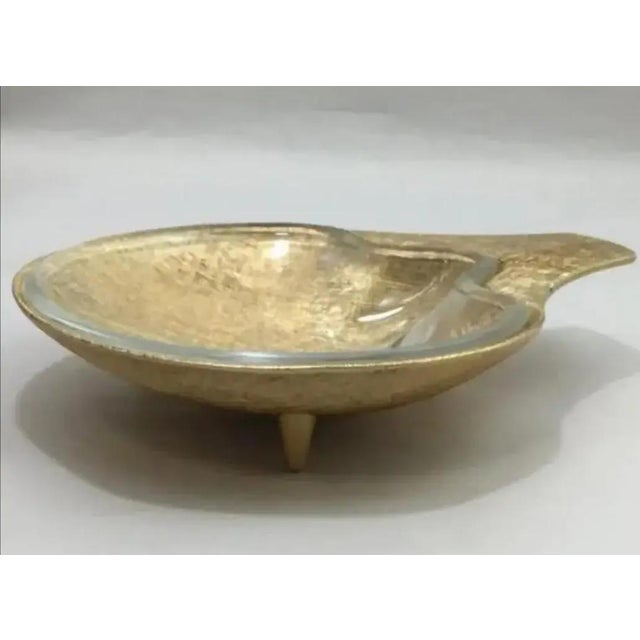 1950s 1950s Hollywood Regency 14 Kt. Gold Plated Florentine Footed Metal Salt Cellars- Set of 4 For Sale - Image 5 of 6
