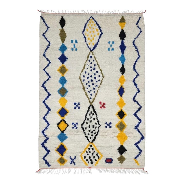 Contemporary Azilal Moroccan Rug - 9.2 X 6 Ft For Sale