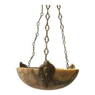 1920s French Classical Alabaster Fixture For Sale