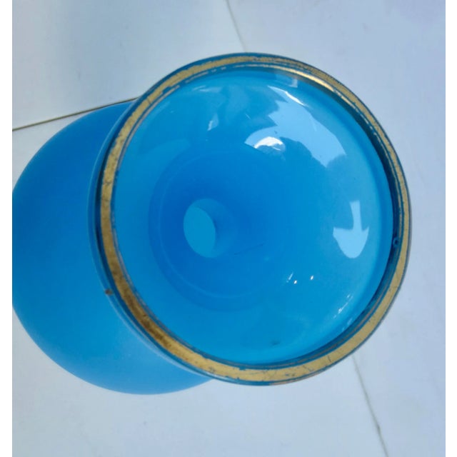 French Blue Opaline Vase Circa 1880s' For Sale In New York - Image 6 of 8