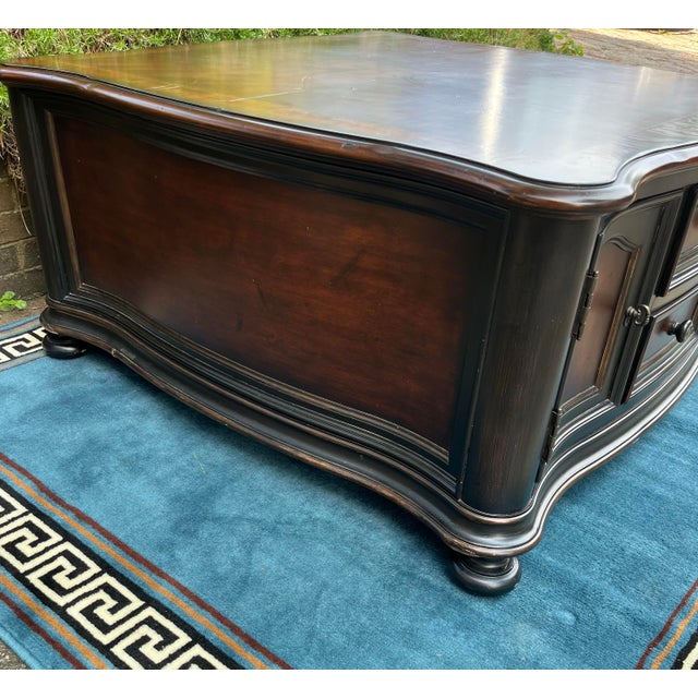 1980s Hooker Furniture “Preston Ridge” Storage Cocktail Table | Chairish